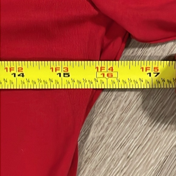 Boston Proper Women's Shirt Small Red Cutout Mock Stretch Fitted Bodycon - Picture 12 of 14